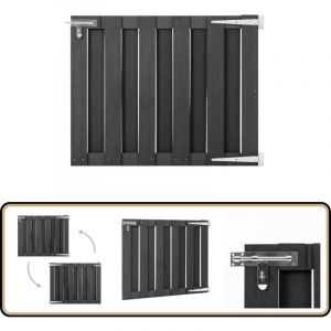 Vidaxl - Portillon wpc 100x80 cm Gris - Porte De Jardin - Portillon - Clôture - Barrière - Bois Composite