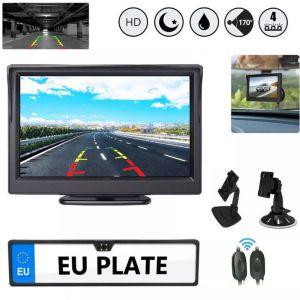Syst&egrave;me de recul avec moniteur 5" et cam&eacute;ra de recul cam&eacute;ra de plaque d'immatriculation