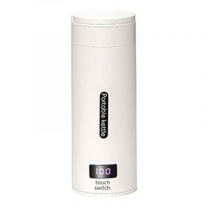 500ML Mini Bouilloire portable Electrique de Voyage, 4 Temperatures Bouilloire Electrique, Acier inoxydable 304 avec Brosses et sacs, Tasse de