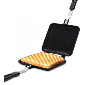 Grillé Sandwich Maker Pain Toast DéJeuner Machine HotDog Pan Anti-AdhéSif en Aluminium Flip Cuisine Outil
