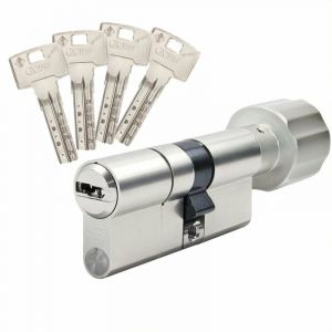 Abus - Barillet porte Bravus 4000 mx très haute sécurité 40bouton x 35 - Alu
