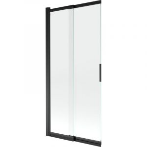 Mexen - Fox paroi de douche 2 volets coulissants 85 x 150 cm, transparent, noir - 891-085-002-70-00