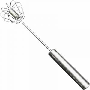 Ensoleille - Fouet Semi-Automatique, Fouet Rotatif pour ufs en Acier Inoxydable, Fouet Pour, Fouetàufs, Mousseur de Lait