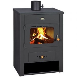 Prity - Poêle à bois K13 – 12,1 kW, Noir Graphite, Classe a, Design Robuste