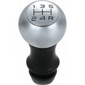 Pommeau de levier de vitesse chrom&eacute; adaptateur de levier de t&ecirc;te manuel Transmission &agrave; 5 vitesses adapt&eacute; pour Peugeot 106 206 207 306 307 407 408 508