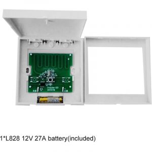 Decdeal Interrupteur mural &agrave; bouton-poussoir, t&eacute;l&eacute;commande, 1 bouton, type 86, panneau marche/arr&ecirc;t, 433 MHz, &eacute;metteur de commande RF sans fil avec