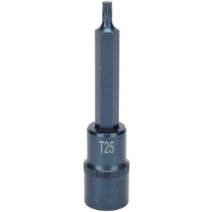 Embout de Tournevis en étoile, Douille Carrée 1/2 Po, Embout de Douille en Acier Allié S2, Matériel D'outils à Main Bleuissant(100mm)