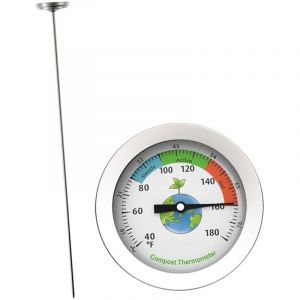 Thermom&egrave;tre &agrave; compost color&eacute;, outil de mesure de la temp&eacute;rature du sol pour jardin, d&eacute;tecteur de sonde fiable, adapt&eacute; &agrave; une utilisation en ext&eacute;rieur,