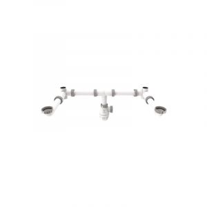 Siphon lavabo double vasque