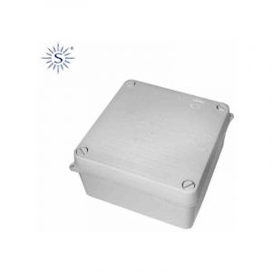 EDM - Boîte de connexion carrée étanche sans cônes IP65/IK08 100x100x55mm/110x110x60mm avec couvercle de fermeture à vis gris