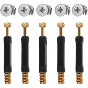 Enowelir 50PCS Connecteur Pour Meubles Pi&egrave;ces de Raccordement de Meubles et Roue Excentrique Alliage de Zinc Ferrure d'Assemblage 16mm