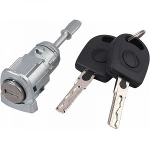 604837167 Cylindre de Verrouillage de S&eacute;curit&eacute; Serrure de Porte Gauche de V&eacute;hicule avec Cl&eacute; Compatible avec Golf IV Bora Skoda-LIAIKI