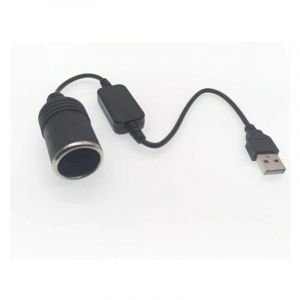 Lot de 2 adaptateurs 5 V USB vers 12 V pour allume-cigare, adaptateur USB A vers prise allume-cigare 12 V, convertisseur femelle de voiture pour