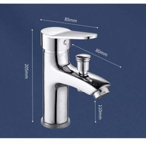 Robinet baignoire robinet monotrou &agrave; double usage chaud et froid Alliage Mitigeur de douche, robinet salle bain douche