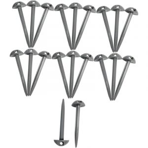 20x Piquets de Tente, 9.5cm Sardines Camping avec Trous,Piquets de Fixation Sol, Tentes Clous B&acirc;che Piquets, pour L&rsquo;ancrage des Tentes Et