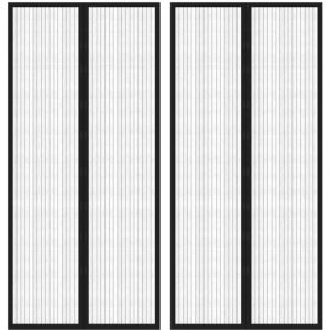 Maisonchic - Rideaux de porte anti-insectes 2 pcs avec aimants noir 210x90cm CON340782 design in