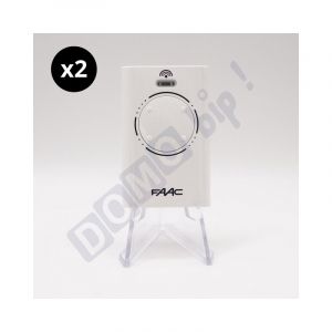 XT4 868 MHz Blanche (réf. 787010) - Lot de 2 télécommandes 4 Boutons pour portails et porte de garage - Fréquence 868,35 MHz - Télécommande Sécurisée