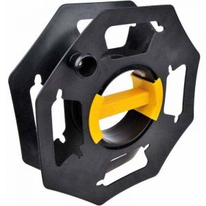 Caravan Enrouleur de c&acirc;ble, Manuel, Vide, pour Le Camping et Le m&eacute;nage, jusqu'&agrave; 25 m de c&acirc;ble, en Plastique, Noir et Jaune