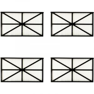 Lot de 4 Panneaux Filtres pour Robot Tiger Shark RCX70101PAK2 Noir - Choyclit