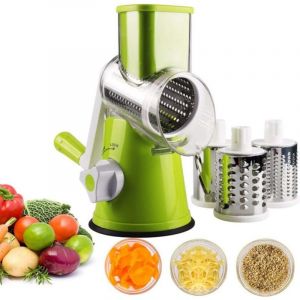Langray - Rape à Fromage rotative Manuelle 1set légume Mandoline trancheuse Coupe-Fruits rape à Fromage Rotatif rape rape avec 3 Couteaux rotatifs en