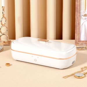 420ML Nettoyeur Ultrasons, 48000Hz Machine de Nettoyeur Bijoux &agrave; Ultrason avec 2 R&eacute;glages de Temps, Efficace Nettoyeur Ultrason Bijoux pour Bijoux