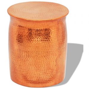 Maison Chic - Table basse-Table Salon-Table d'appoint martel&eacute; en aluminium Couleur laiton/cuivre 726035