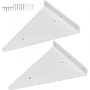 2 Pi&egrave;ces Supports d'&eacute;tag&egrave;re Flottants, XU, Supports &agrave; Tablettes Muraux Triangulaires Invisibles avec Vis, Equerre Etagere Murale M&eacute;tal pour &eacute;tag&egrave;re