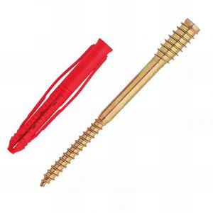 Scell-it - Boite de 50 vis de montage &agrave; distance sp&eacute;ciale huisseries top roc &Oslash;6x120mm + chevilles nylon &Oslash;8x65 + capuchon Blc - Type alu. - Support