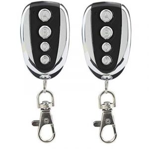 2 T&eacute;l&eacute;commande de copie sans fil 433 MHz, 4 boutons, en m&eacute;tal, pour porte de garage, volet roulant - [Bouton ABCD]