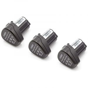 vhbw 3x Batterie compatible avec Metabo PowerMaxx BS Basic, PowerMaxx BS, PowerMaxx ASE outil &eacute;lectrique (1500 mAh, Li-ion, 10,8 V)