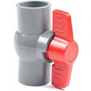 SNQ - Vanne à bille en pvc, raccords droits en plastique de robinet à tournant sphérique u-pvc pour le contrôle et l'arrêt du débit (φ32mm)--