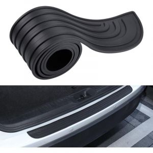 Protection Pare Choc Voiture,104cm x 9cm Protection de Seuil de Chargement en Caoutchouc, Protecteur Pare-Chocs Arrière Autocollante,Compatible avec
