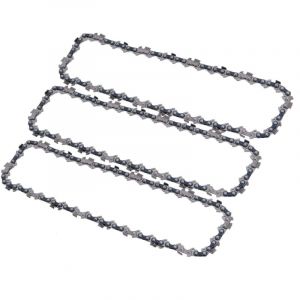 Aougo - Lot de 3 chaînes et 1 Guide pour tronçoneuse sur perche, 40 maillons et Guide de 29cm, compatible avec Ryobi, Husqvarna, Makita et autres