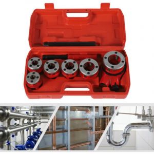 1/4-1-1/4 pouce, cl&eacute; &agrave; molette pour filetage de tuyaux, kit de filetage de tuyaux, cl&eacute; &agrave; molette manuelle de type 62 &agrave; 6 pans