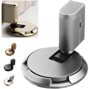 Jamais UTILISÉ]Butee de Porte Stop Porte, Arret de Porte Magnétique Arrêt de Porte en Métal, Butées Avec Pare-chocs en Caoutchouc, Stop-Porte Adhésif