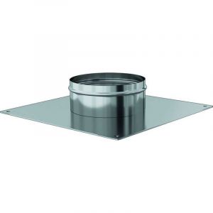 Plaque d'&eacute;tanch&eacute;it&eacute; carr&eacute;e en inox - Pour tubage flexible 150 mm