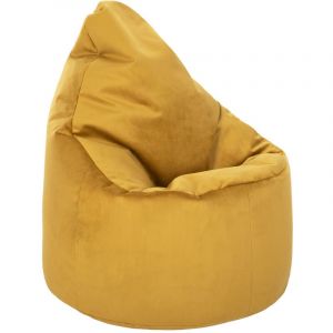 Fauteuil poire en Velours, Pouf à Dossier haut Pour Salon, Siège de Chaise Longue de Lecture Léger, Pouf d'Intérieur Pour Adultes, 90x68 cm Fauteuil