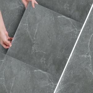 SWANEW 5 Boites de 11 dalles auto-adhésives - 5 m² - Design 30cmx30cm Slate.Marbre gris