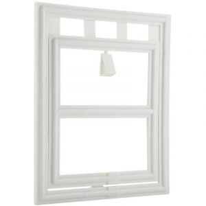 Porte Battante Pour Chats et Chiens - Porte Moustiquaire Pour Animaux Domestiques Avec Aimant Puissant et Sortie Contr&ocirc;lable (Blanc L)
