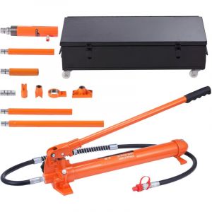 Mophorn - Kit dealimentation portable 20 tonnes, cric hydraulique avec tuyau dehuile de 4,6 pieds, outil de reparation de chassis de voiture, etui de