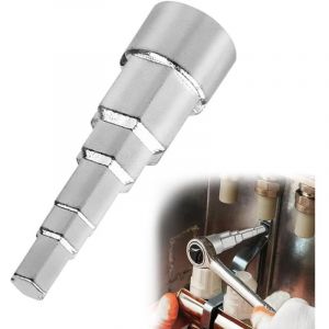 Cl&eacute; &eacute;tag&eacute;e universelle pour radiateur, valve de radiateur, cl&eacute; &agrave; douille, 5 niveaux, avec carr&eacute; int&eacute;rieur 1/2", extension de robinet, cl&eacute; de