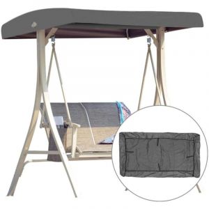 Toit de remplacement balançoire de jardin toit pivotant universel hamac balançoire banc de balançoire transat de jardin 2-3 places 191 x 120 cm