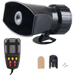 Sir&egrave;ne de voiture avec 7 sons : klaxon, une alarme de type incendie, ambulance, circulation, police, 12 V pour Voiture Camion Bateau