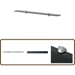 Vidaxl - tag&egrave;re murale en verre 100 x 10 cm 8 mm - Etagere Murale - &Eacute;tag&egrave;re Design - &Eacute;tag&egrave;re Verre - &Eacute;tag&egrave;re Noir - &Eacute;tag&egrave;re Salle De Bain