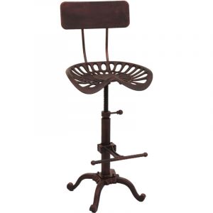 Jamais utilis&eacute;] Tabouret de bar HHG 974, tabouret de comptoir, r&eacute;glable en hauteur, pivotant, repose-pieds, m&eacute;tal industriel, couleur cuivre