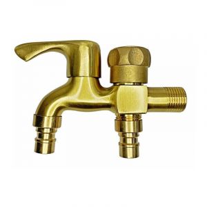 Ahlsen - Robinet Double Robinet de jardin laiton Robinet Extérieur Jardin Anti-Gel Robinet à Double Sortie Robinet Machine à Laver robinet