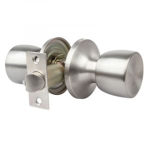 Alfa Dyser - Bouton de porte &agrave; poign&eacute;e tubulaire avec marche en chrome mat