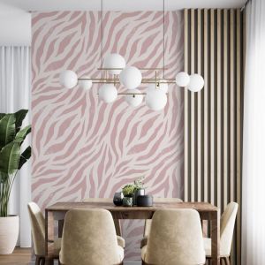 Lumaléa - Papier peint - Motif zébré - 1 lé de 60x260 cm - Surface l 60 x h 260 cm