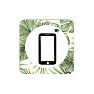 Plaque de porte design sphere smartphone autorise .- Terrazo -