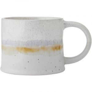 Mikasa tasse en grès à émail réactif blanc, tasse pour le thé et le café, 450ml